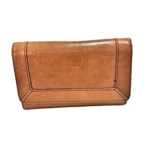 HOBO International Convey Compact Trifold Wallet Brown Snap Earth